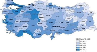 İl Bazında Gayrisafi Yurt İçi Hasıla, 2024